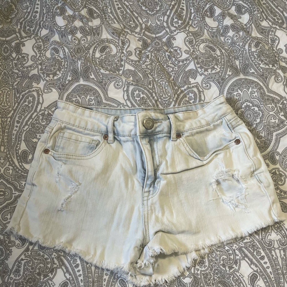 Light washed/white jean shorts from Aeropostale